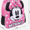 Mochila Escolar 3D Minnie Mouse Cor de Rosa (25 x 31 x 10 cm)
