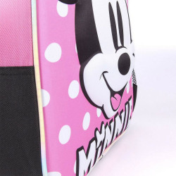 Mochila Escolar 3D Minnie Mouse Rosa (25 x 31 x 10 cm)