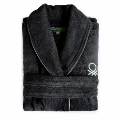 Accappatoio Benetton Nero 100 % cotone 360 g/m²