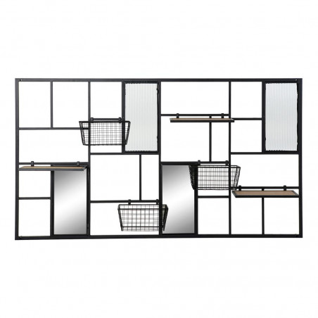 Shelves DKD Home Decor Metal Crystal MDF Wood (130 x 13 x 70 cm)