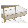Shelves DKD Home Decor Metal Golden MDF Wood (75 x 35 x 70 cm)