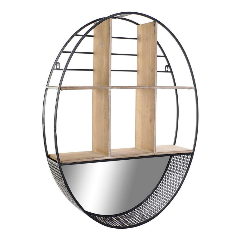 Scaffale DKD Home Decor Metallo Specchio Legno MDF (60 x 15 x 80 cm)