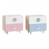 Chest of drawers DKD Home Decor ‎ MDF Wood (2 pcs) (20 x 10 x 19 cm)