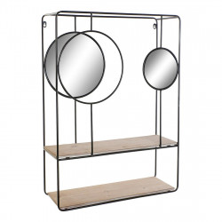 Estantes DKD Home Decor Metal Espelho Madeira MDF (60 x 17 x 80 cm)