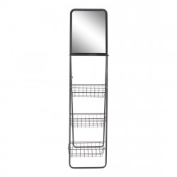 Shelves DKD Home Decor Black Iron Mirror (41 x 63 x 166 cm)