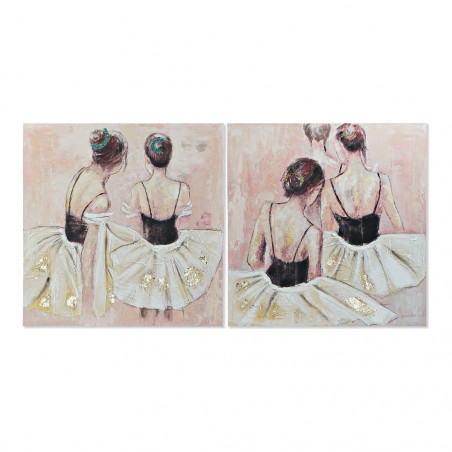 Pintura DKD Home Decor Dancers (100 x 3.5 x 100 cm)