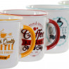 Caneca DKD Home Decor Multicolor Porcelana Bone China (360 ml) (4 pcs)