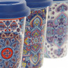 Caneca DKD Home Decor Mandala Silicone Porcelana (400 ml) (4 pcs)