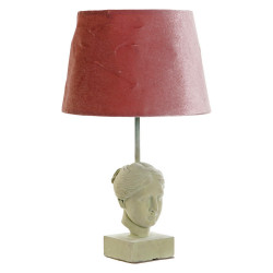 Lampada da Tavolo DKD Home Decor Bianco Velluto Resina (26 x 26 x 48 cm)
