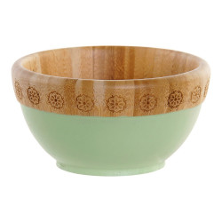 Bowl DKD Home Decor Bamboo (14 x 14 x 7.5 cm)