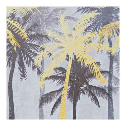 Tapa DKD Home Decor Contador Palmeras Negro Dorado Madera MDF (2 pcs) (46.5 x 6 x 31 cm)