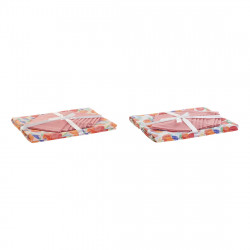 Nappe et serviettes de table DKD Home Decor Pêche Coton (2 pcs) (154 x 250 x 0.3 cm)