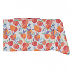 Tablecloth and napkins DKD Home Decor Peach Cotton (2 pcs) (154 x 250 x 0.3 cm)