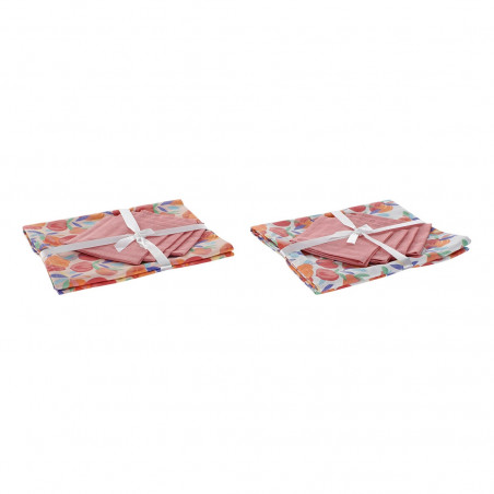 Mantel y servilletas DKD Home Decor Algodón (2 pcs) (154 x 154 x 0.3 cm)