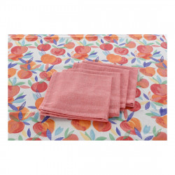 Tablecloth and napkins DKD Home Decor Cotton (2 pcs) (154 x 154 x 0.3 cm)