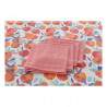 Nappe et serviettes de table DKD Home Decor Coton (2 pcs) (154 x 154 x 0.3 cm)