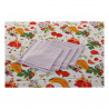 Tablecloth and napkins DKD Home Decor Tropical Cotton (150 x 150 x 0.5 cm) (5 pcs)