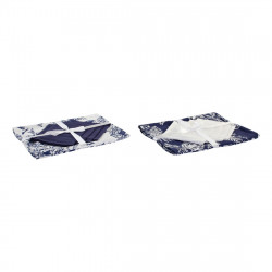 Nappe et serviettes de table DKD Home Decor Coton (2 pcs) (150 x 150 x 0.5 cm)