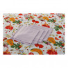 Tablecloth and napkins DKD Home Decor Papaya Cotton (150 x 250 x 0.5 cm) (9 pcs)