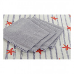 Tablecloth and napkins DKD Home Decor Summer Cotton (150 x 150 x 0.1 cm) (5 pcs)