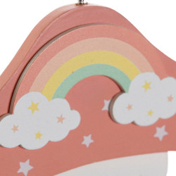 Garderobenständer DKD Home Decor Holz MDF Regenbogen (2 pcs) (35 x 1 x 19 cm)