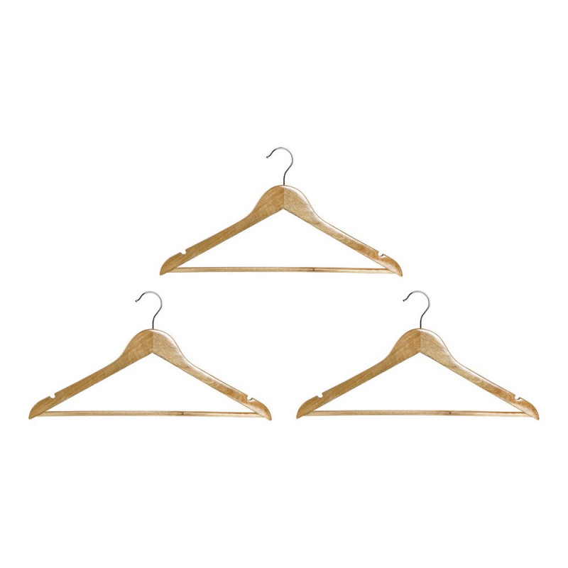 Set of Clothes Hangers DKD Home Decor Wood (45 x 1.3 x 22 cm) (3 pcs)